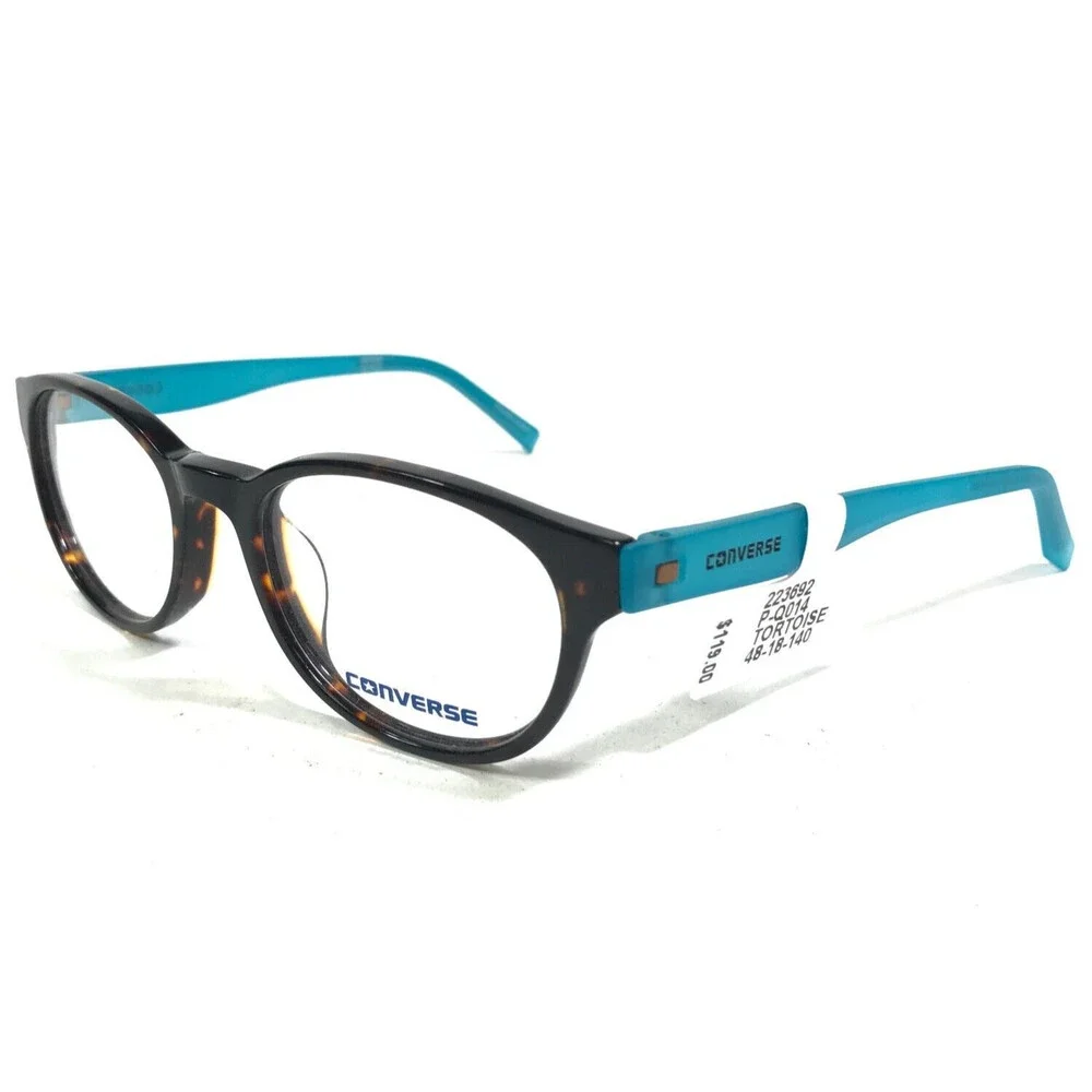 Converse Kids Eyeglasses Frames Q014 UF TORTOISE Brown Tortoise Blue 48-18-140